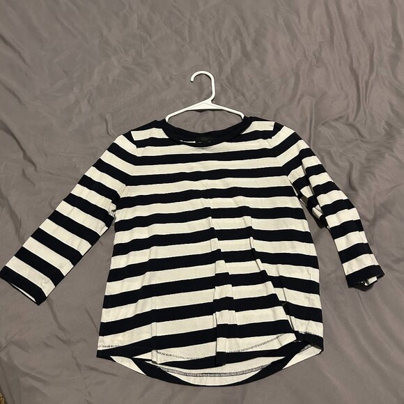 COS 3/4 Length Sleeve Navy & White Striped Blouse - Picture 1 of 3